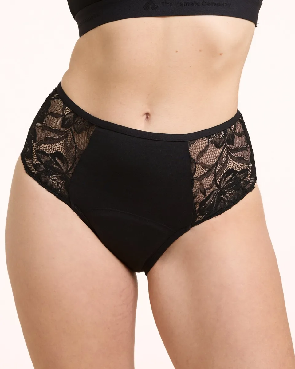 the-female-company-extra-strong-high-waist-cotton-lace-periodenslip image 1