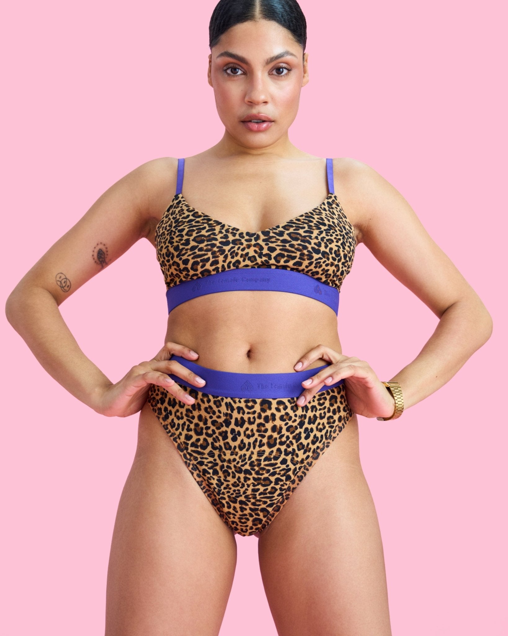 the-female-company-period-panty-ultra-strong-slip-leo-purple image 1