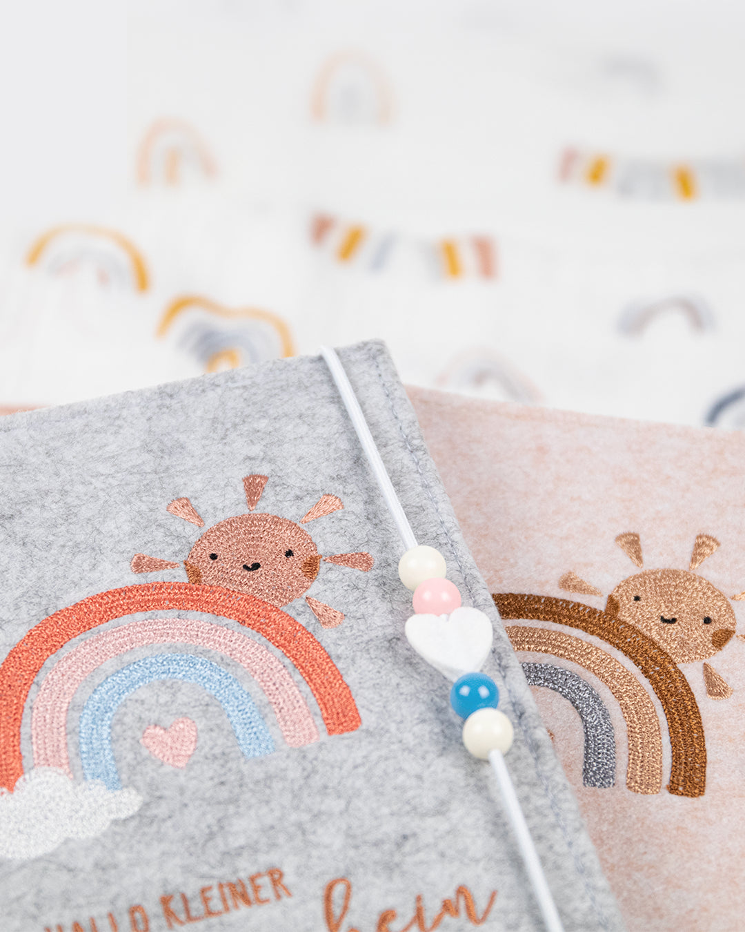 mylily-mutterpassh-lle-hallo-kleiner-sonnenschein-filz-grau-regenbogen image 7