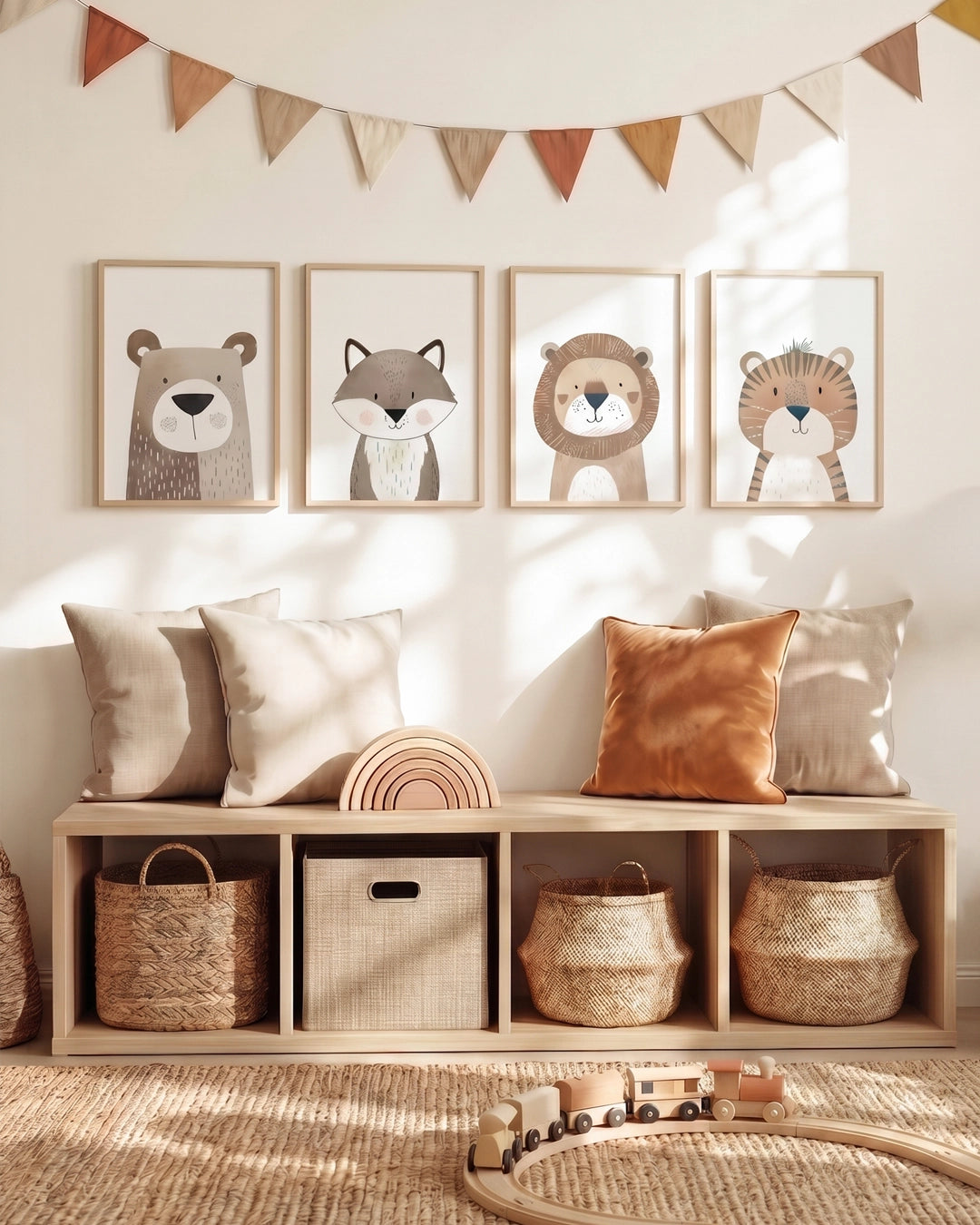 mylily-wild-animals-kinderzimmer-poster-set-b-r-fuchs-l-we-tiger-4er-set image 7