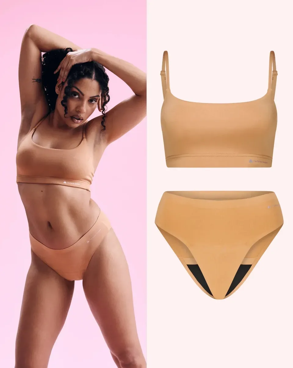 the-female-company-set-seamless-bralette-slip-extra-strong-period-panty image 1
