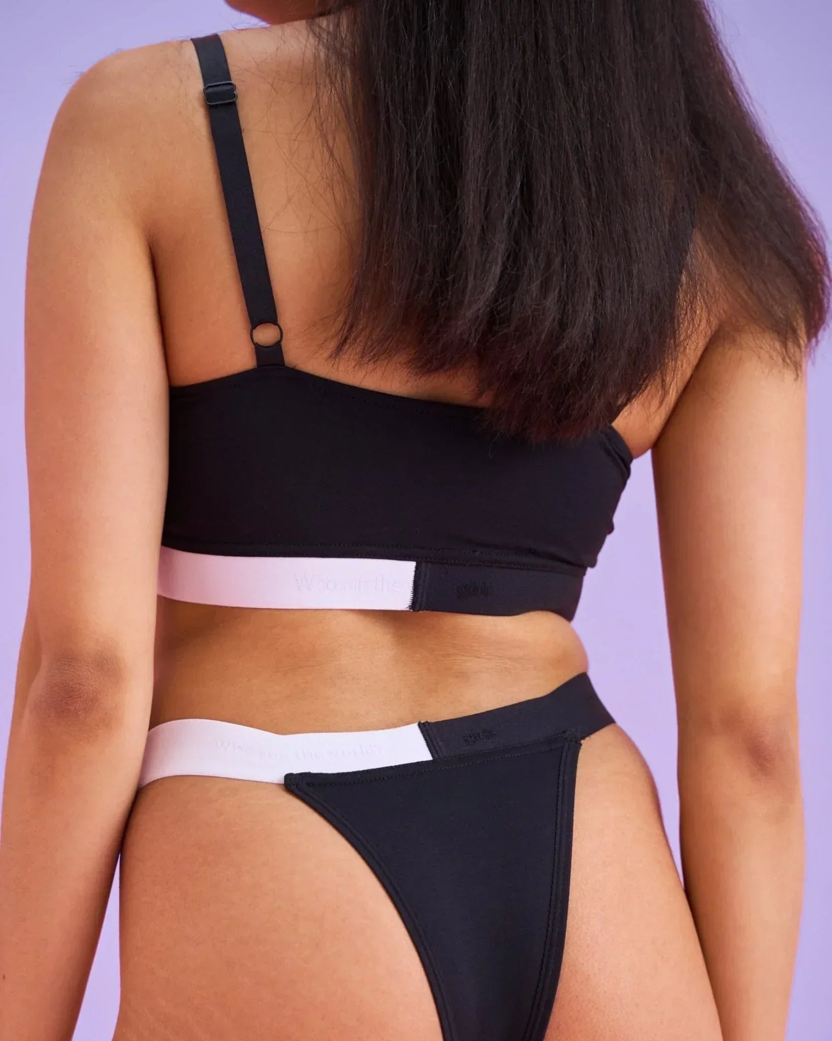 the-female-company-light-daysics-tanga-v-cut-black-white image 1