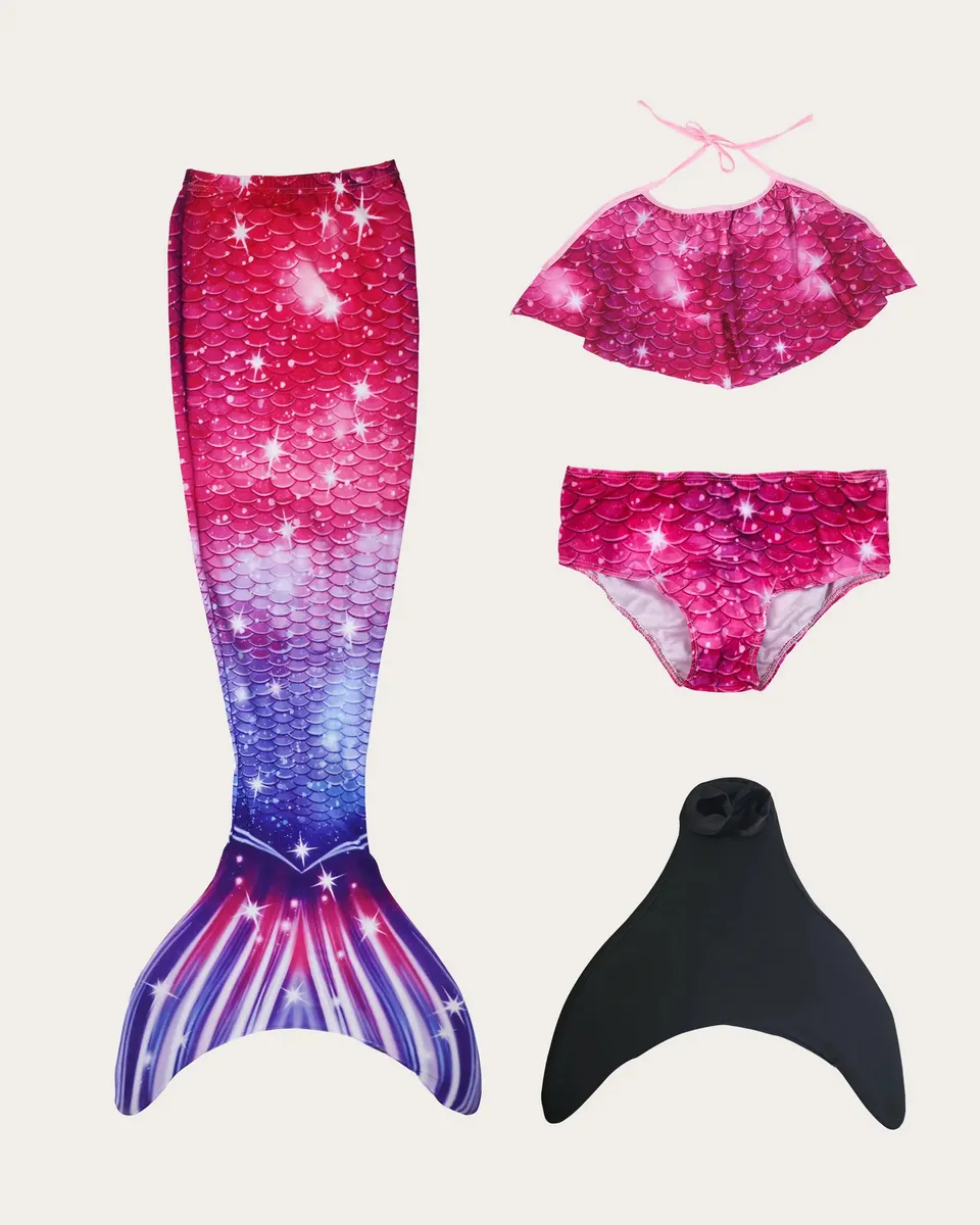 mylily-meerjungfrauenflosse-pink-galaxy-f-r-kinder-teens image 1