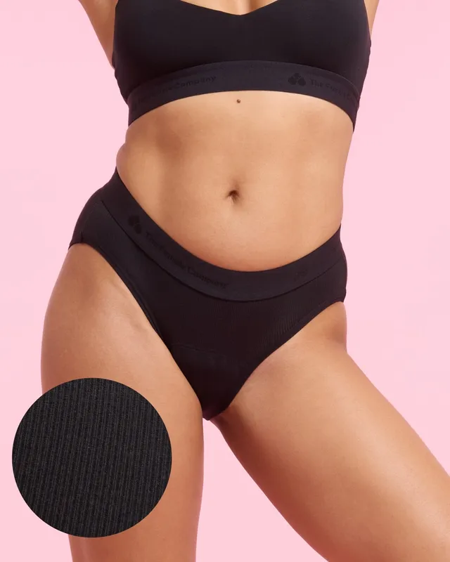the-female-company-extra-strong-slip-modal-ripp-schwarz-periodenslip image 1