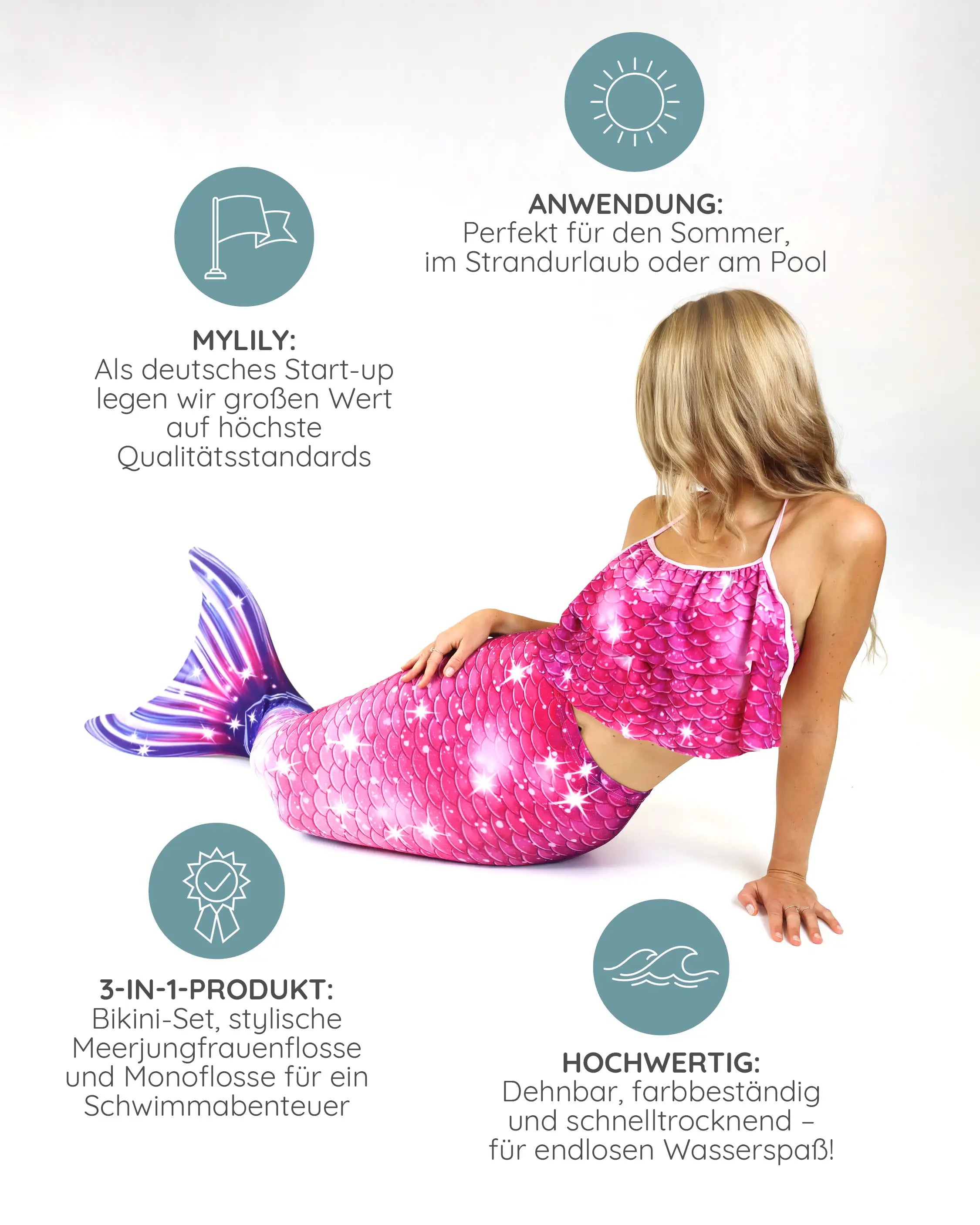mylily-meerjungfrauenflosse-pink-galaxy-f-r-kinder-teens image 2