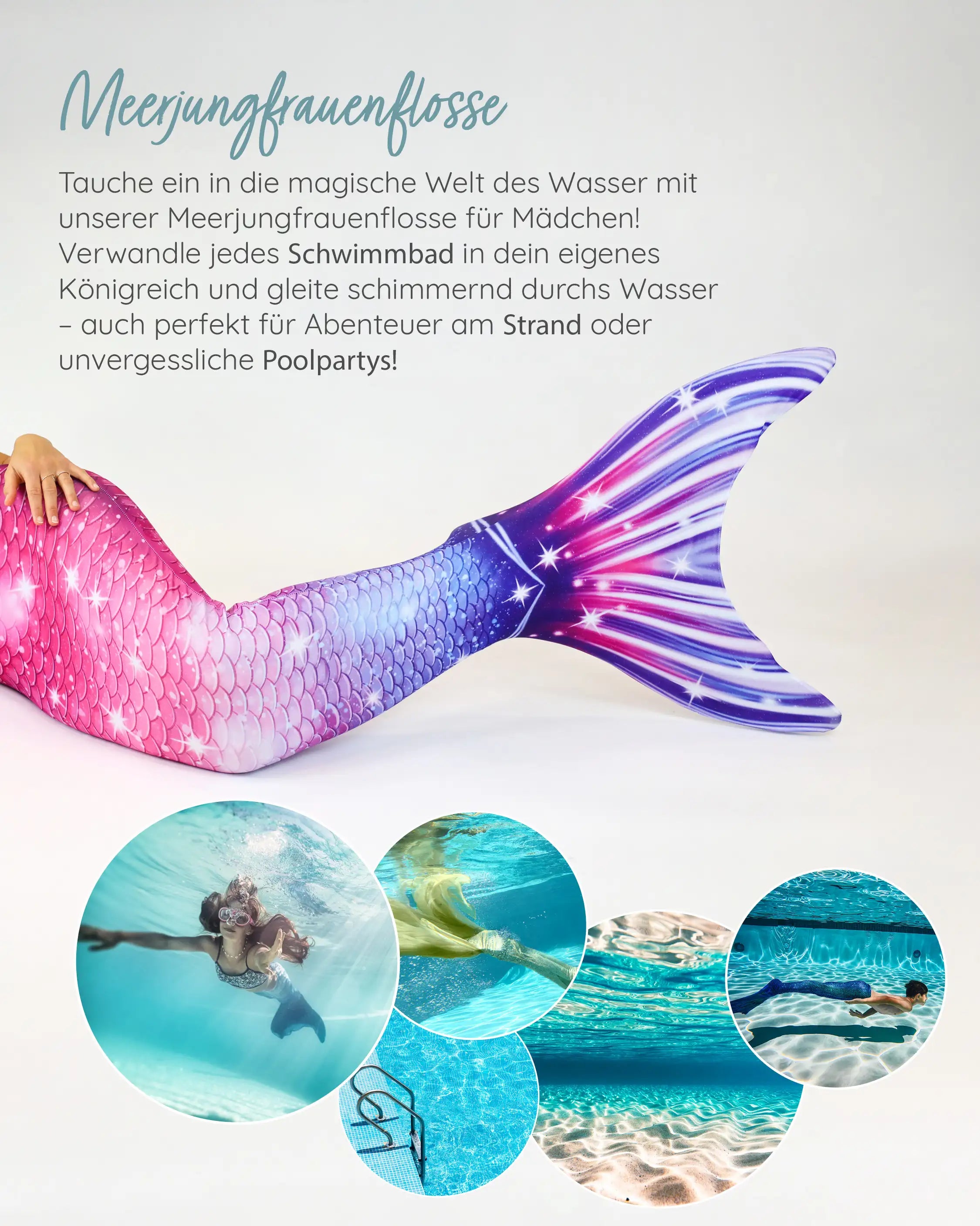 mylily-meerjungfrauenflosse-pink-galaxy-f-r-kinder-teens image 5