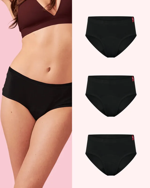 the-female-company-basic-hipster-periodenslip-3er-multipack-schwarz image 1
