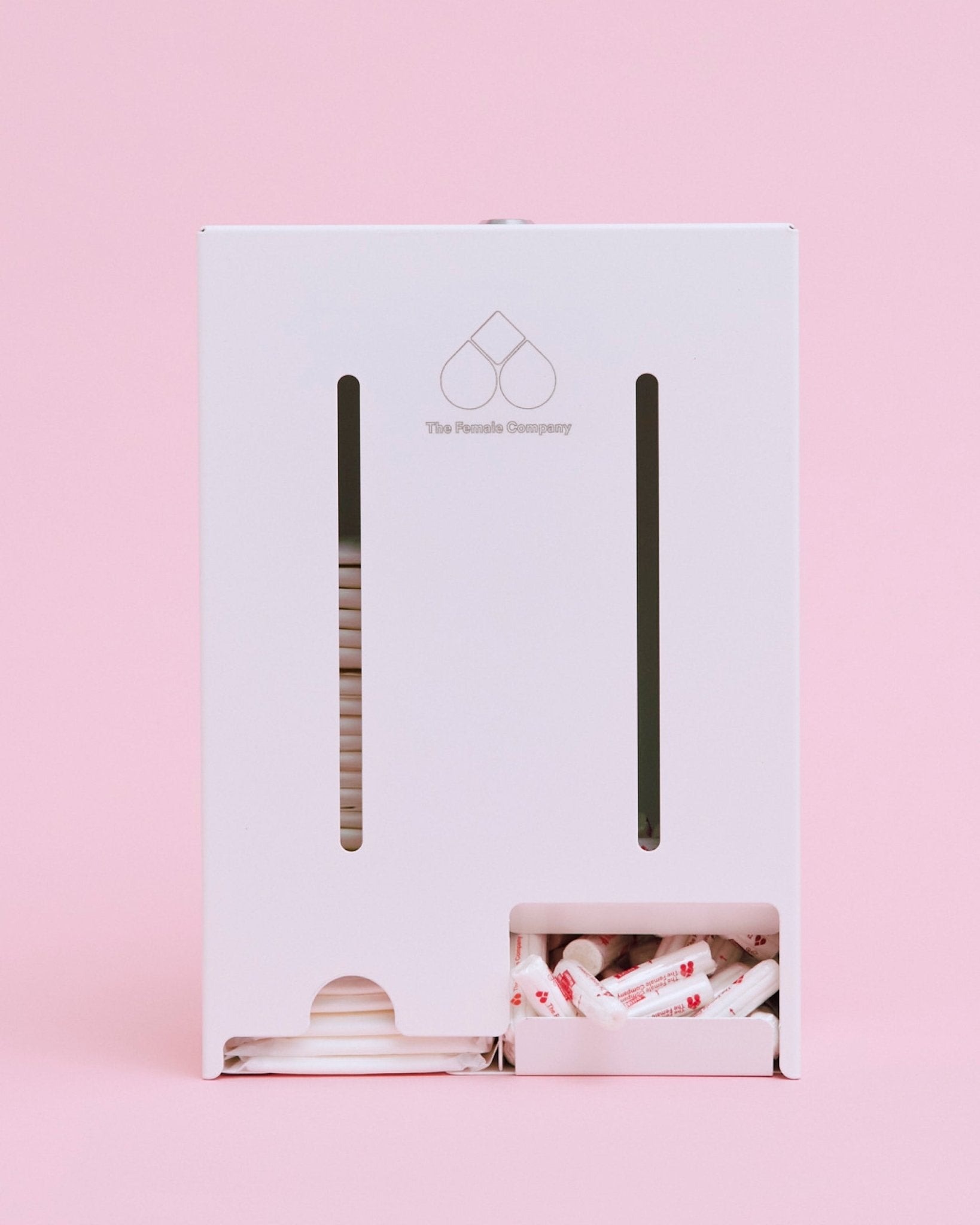 the-female-company-tampon-und-bindenspender-edelstahl-inkl-200-bio-tampons-40-bi image 2