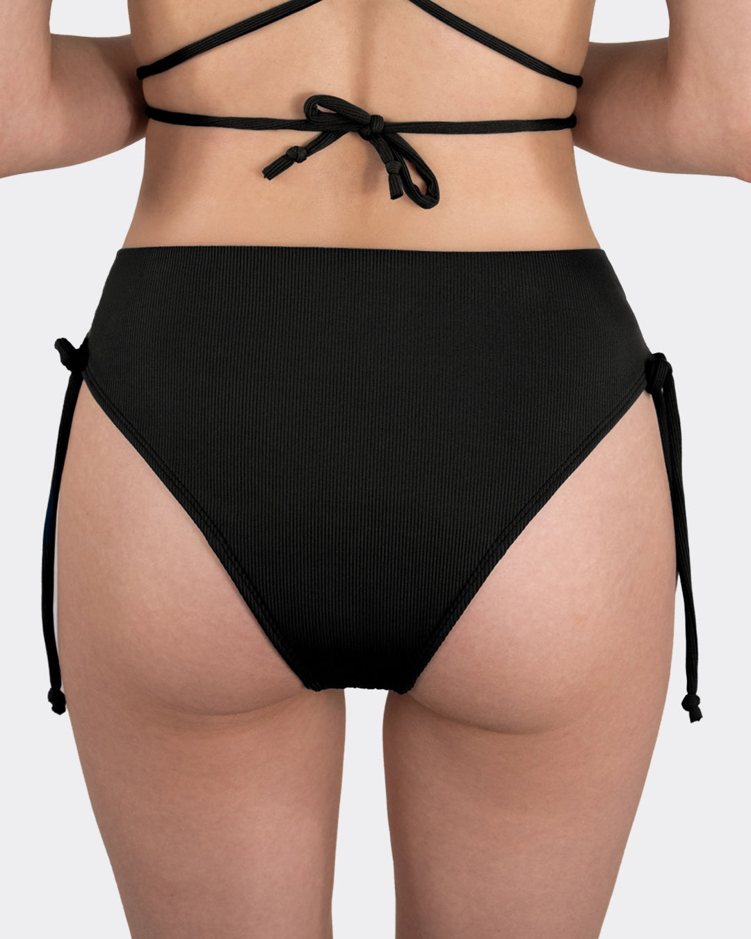 mylily-perioden-bikini-hose-crinkle-mit-gekreuzter-schn-rung-schwarz image 2