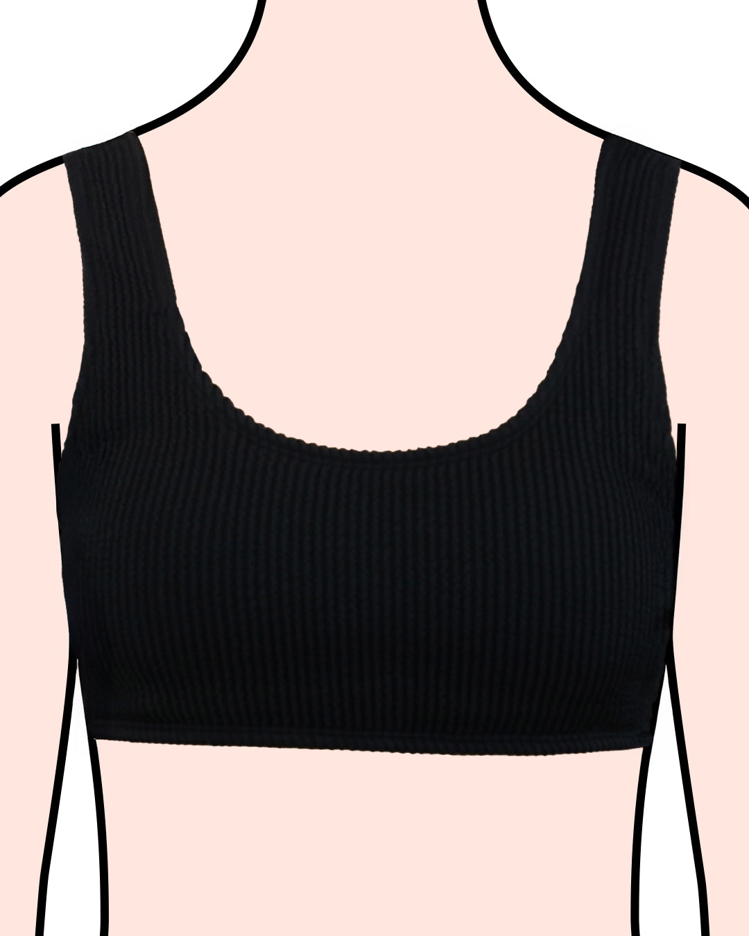 mylily-teens-bustier-bikini-oberteil-crinkle-schwarz image 1