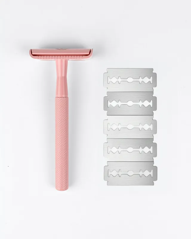 mylily-rasierhobel-rosa-inklusive-5-klingen-metallrasierer-mit-ein-klingen-syste image 1