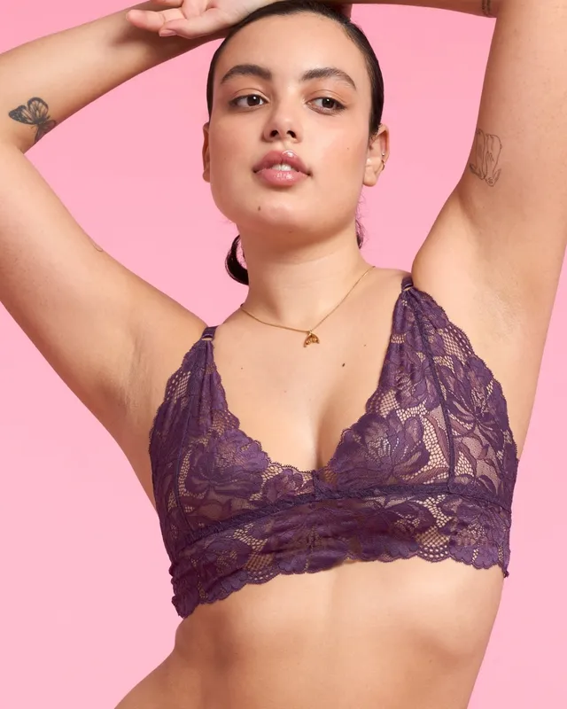 the-female-company-bralette-luxury-lace-spitze-bralette-midnight-purple image 1