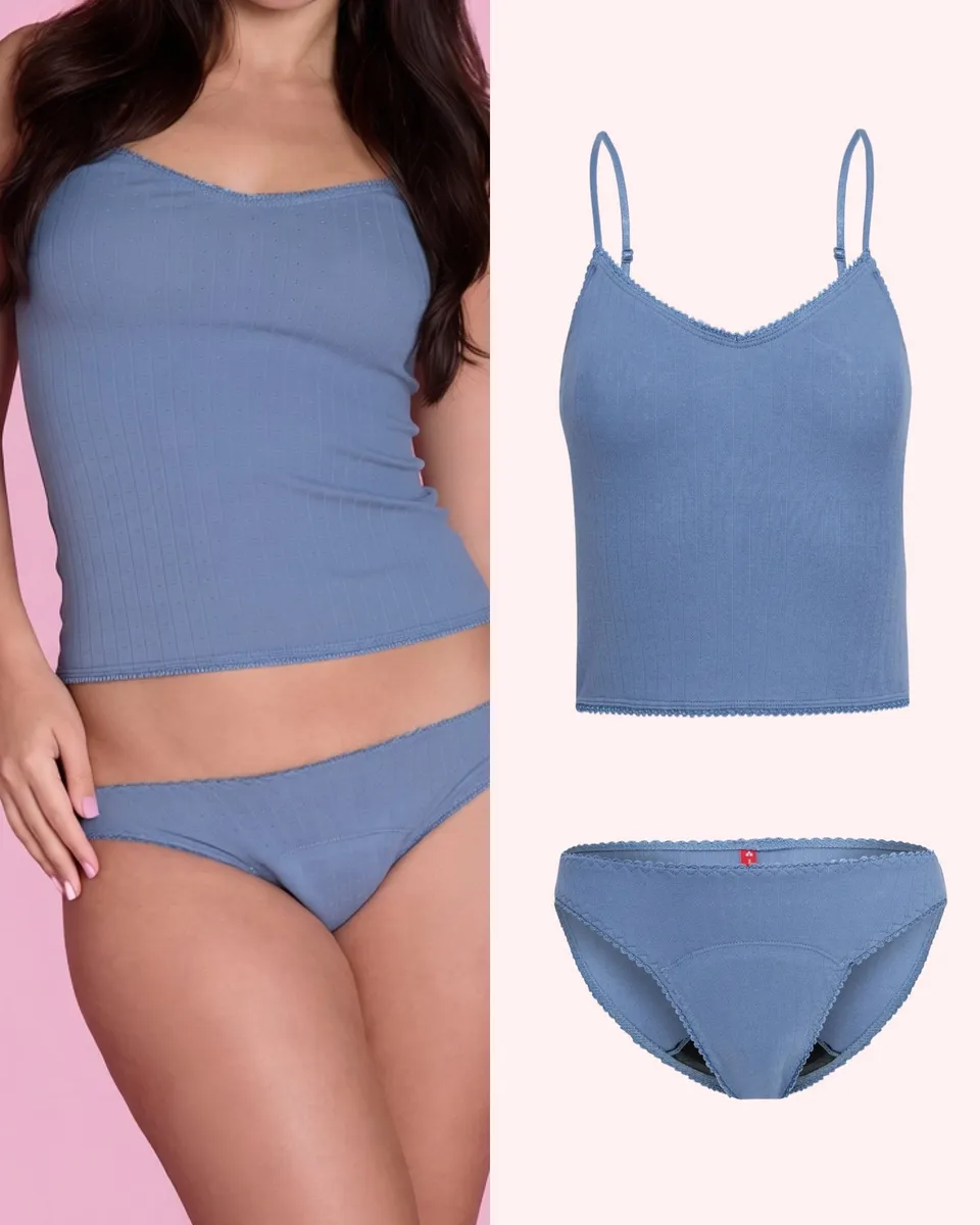 the-female-company-pointelle-set-cropped-top-slip-extra-strong image 1