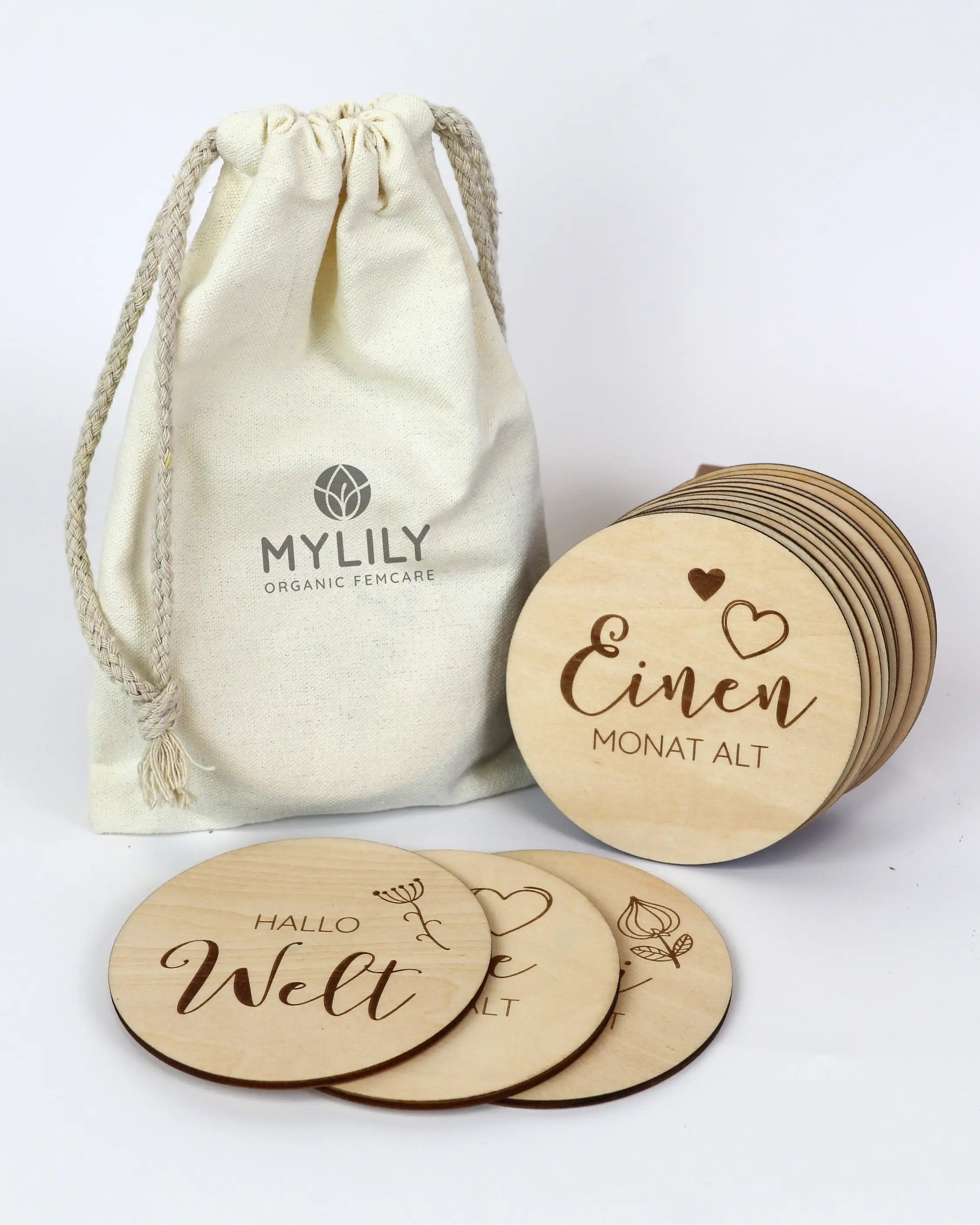 mylily-meilensteine-holz-15-karten-baby-erstes-jahr image 1