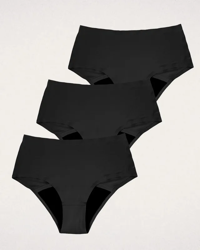mylily-high-waist-seamless-schwarz-periodenunterw-sche-3er-set image 1