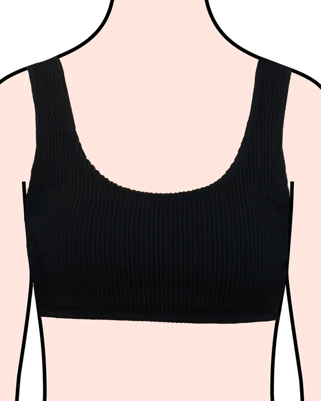 mylily-teens-bustier-bikini-oberteil-crinkle-schwarz image 1