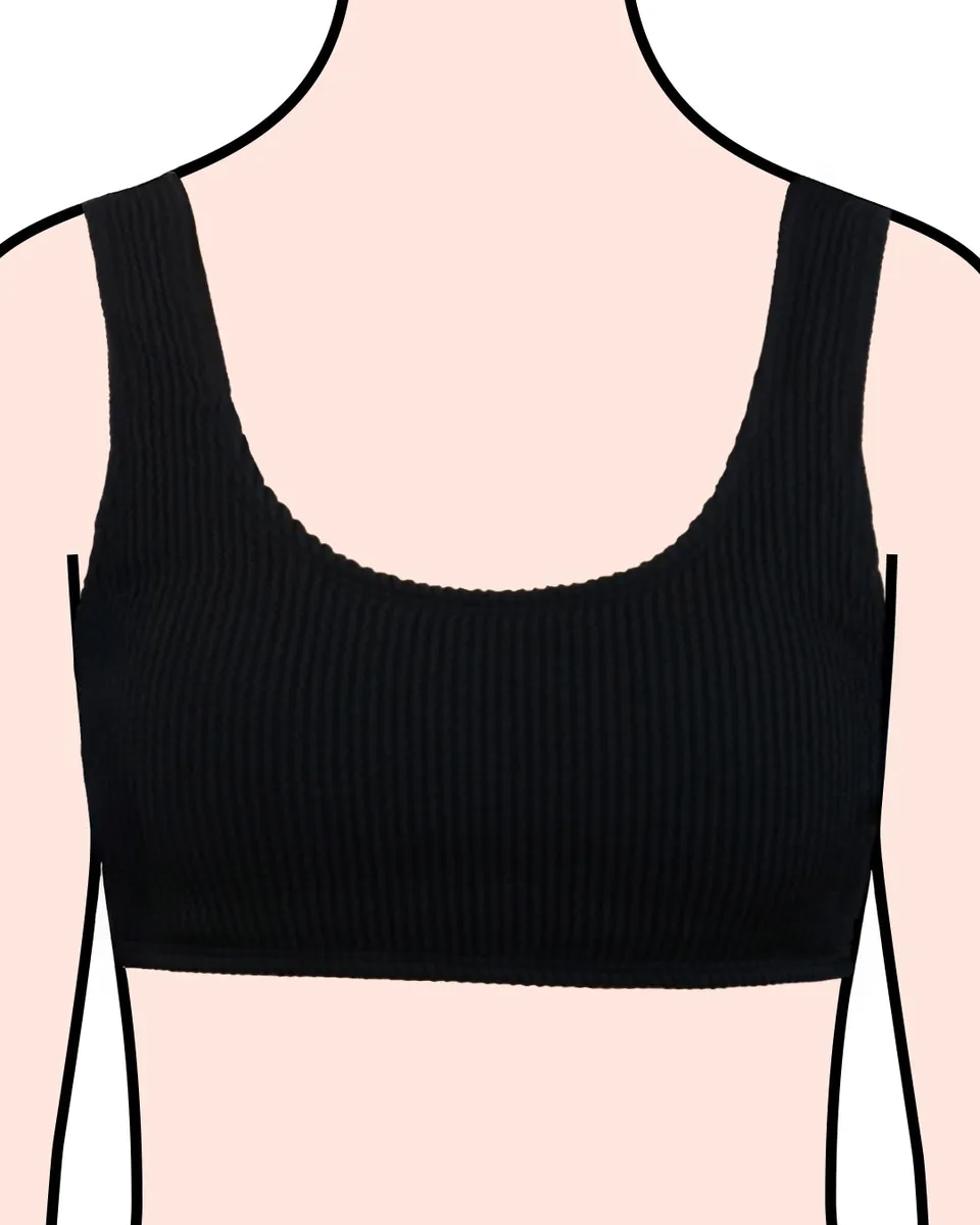mylily-teens-bustier-bikini-oberteil-crinkle-schwarz image 1