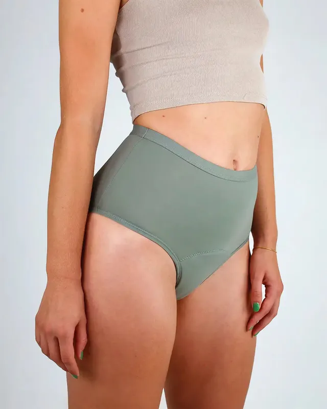 mylily-high-waist-salbei-periodenunterw-sche-bio-baumwolle image 1