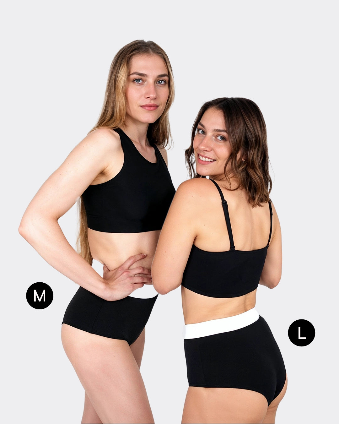mylily-perioden-bikini-hose-high-waist-mit-bund-schwarz-wei-auslaufsicher image 5