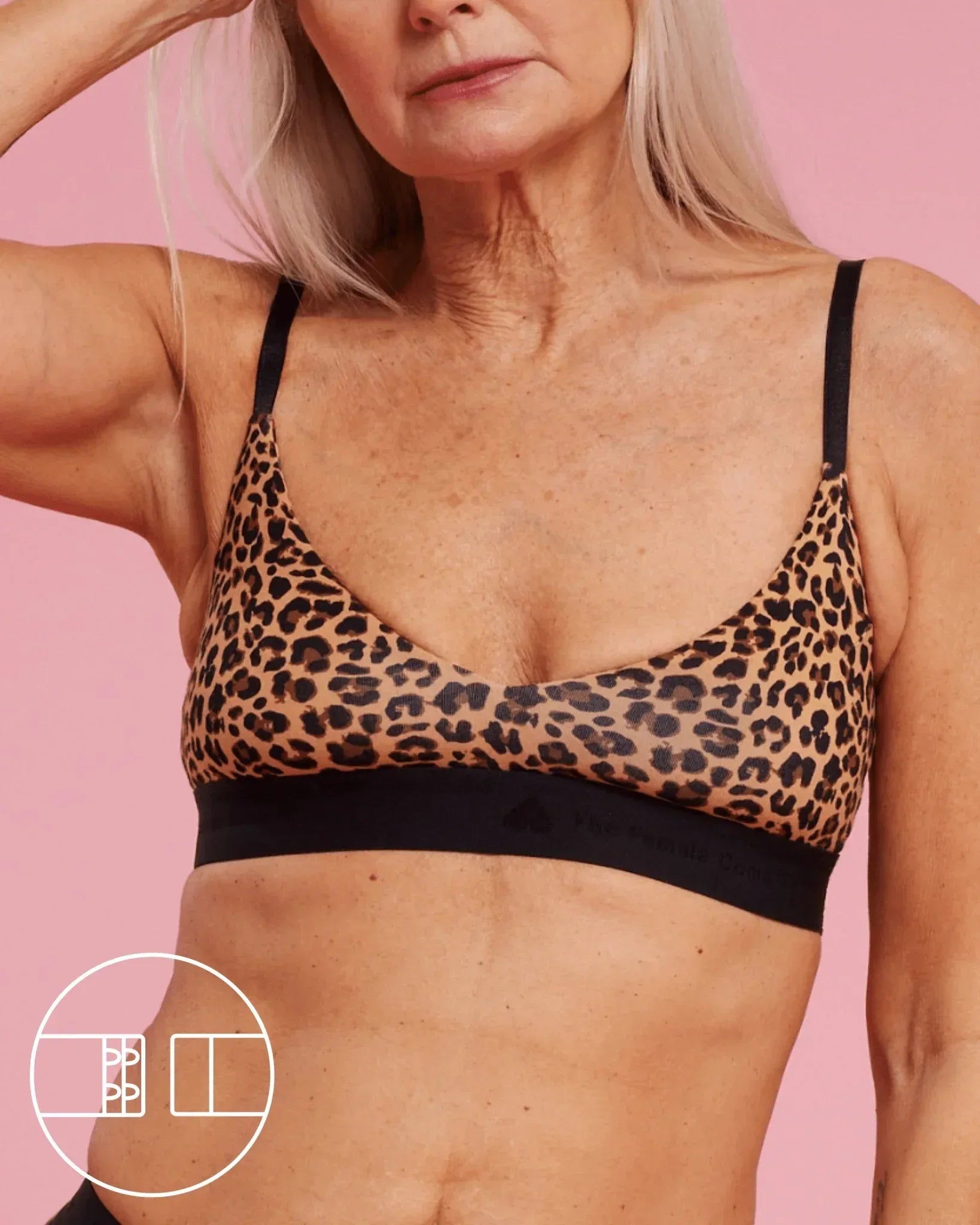 the-female-company-bralette-v-shape-leo-basic-cotton image 1