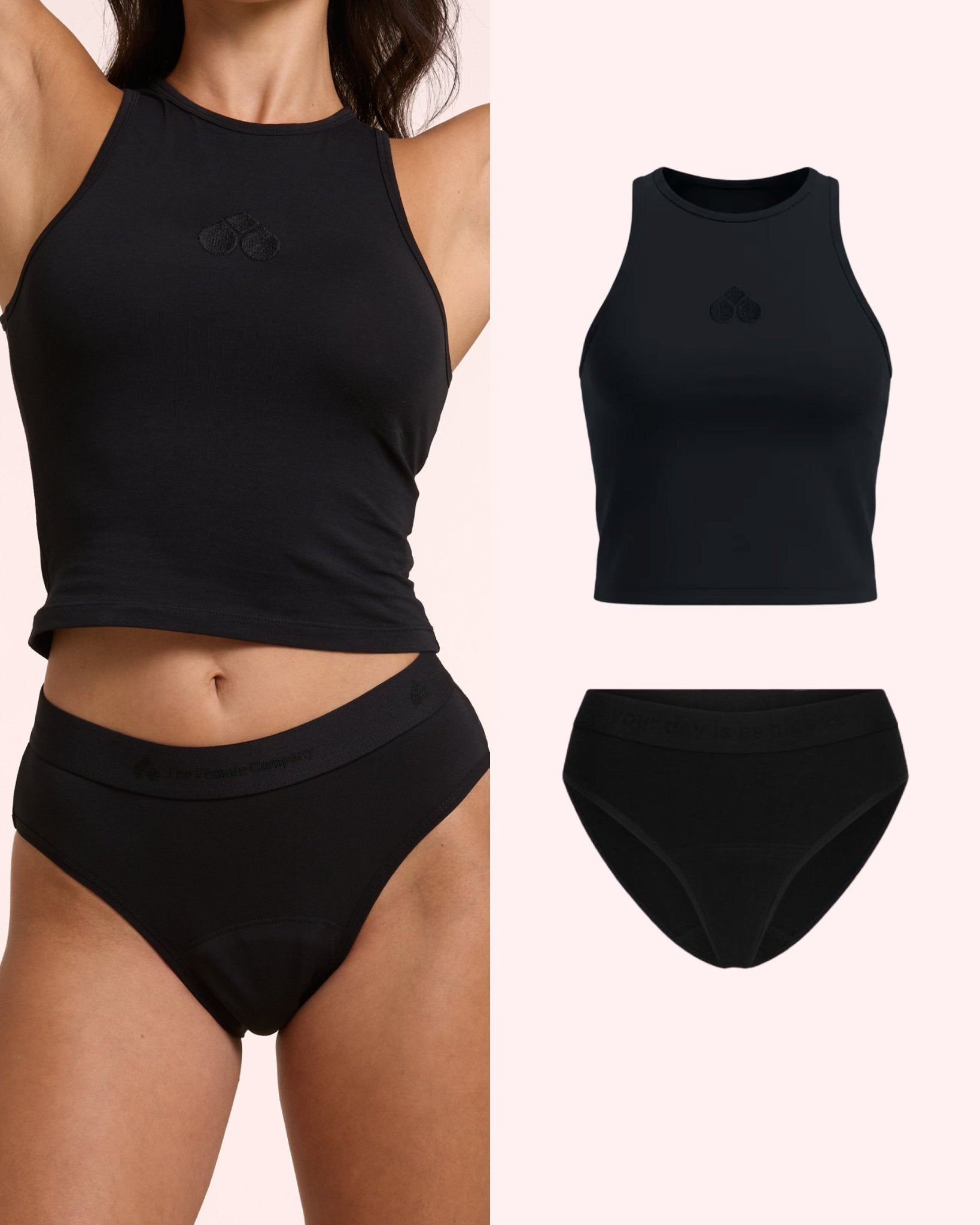 the-female-company-sleep-set-slip-night-period-panty-bio-baumwolle image 1