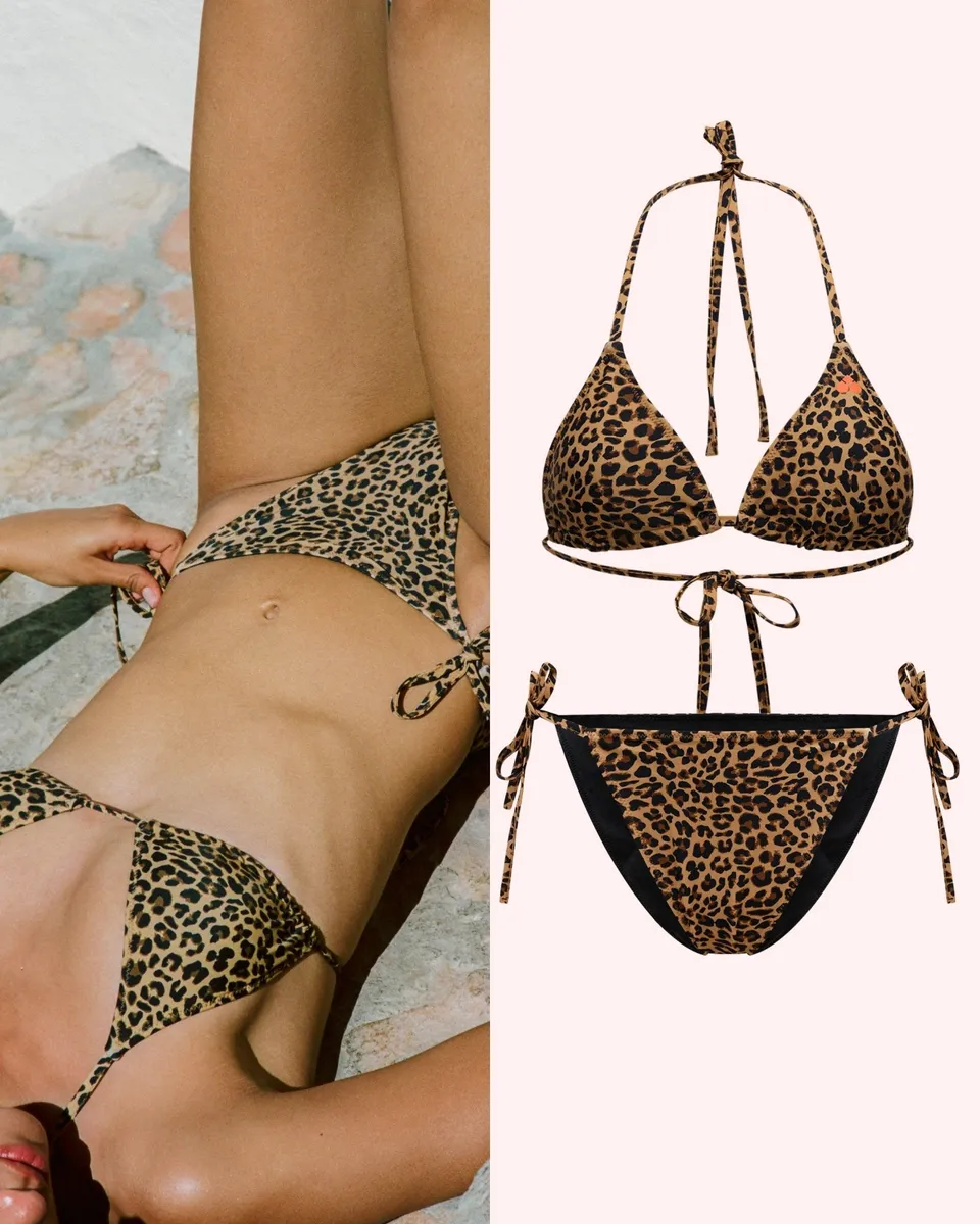 the-female-company-bikinitop-triangle-tie-slip-bikini-set image 1