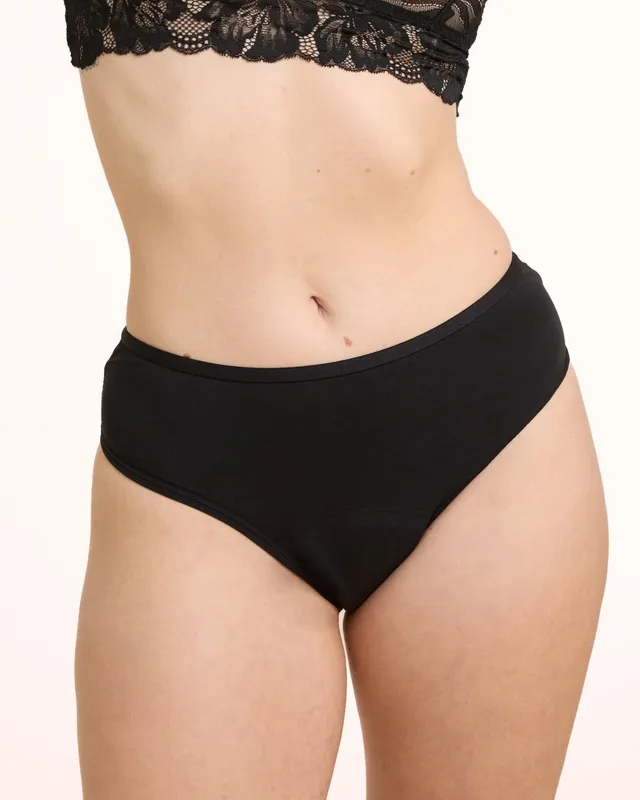 the-female-company-extra-strong-slip-cotton-lace-schwarz-periodenslip image 1