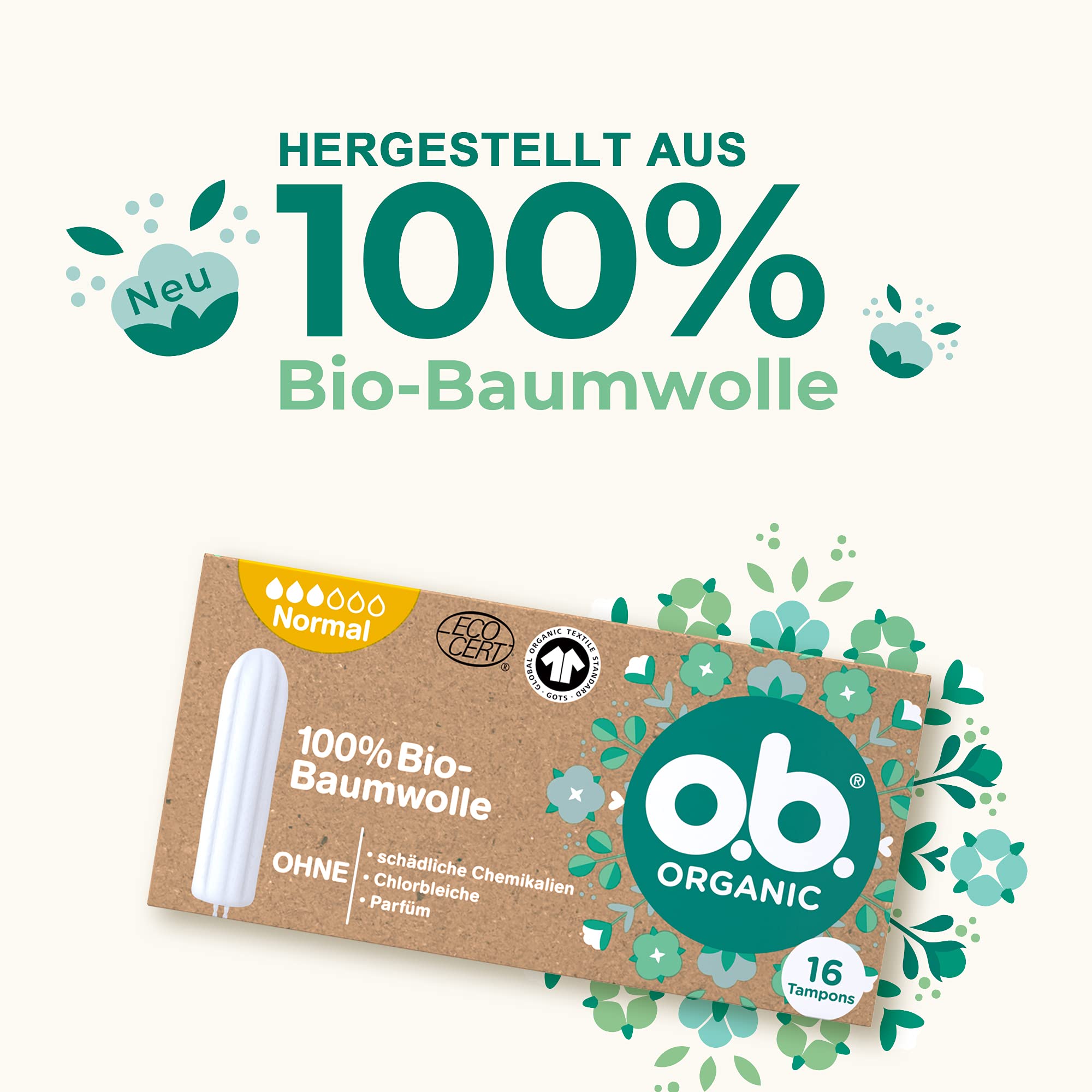 o-b-organic-normal-tampons-16-st-ck-bio-baumwolle image 3