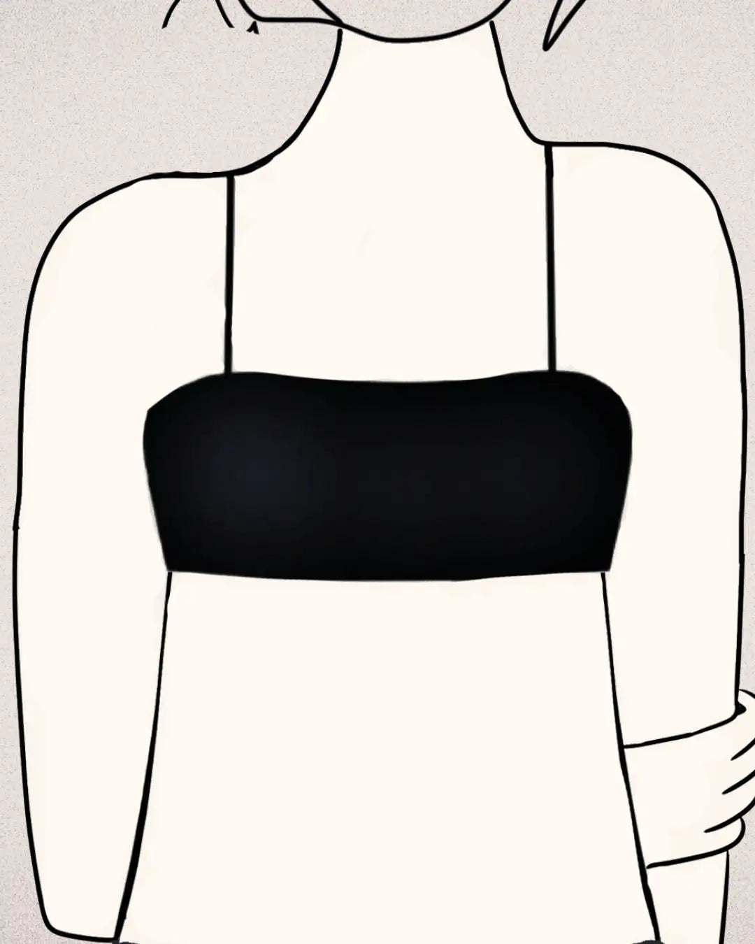 mylily-teens-bikini-oberteil-bandeau-schwarz image 1