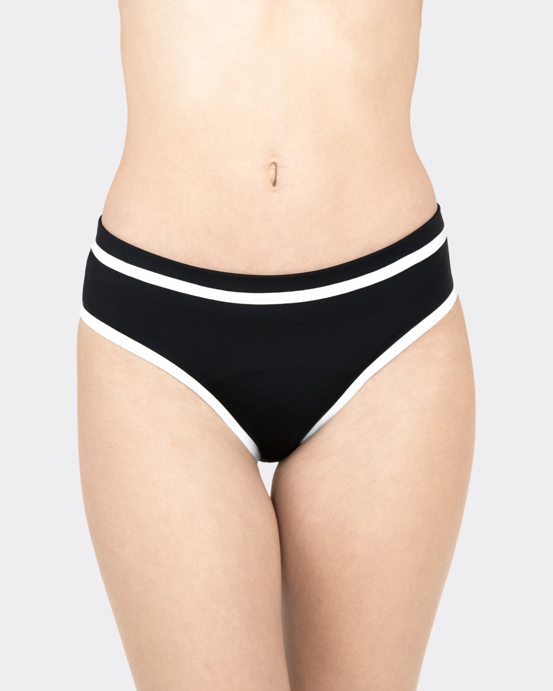 mylily-perioden-bikini-hose-schwarz-mit-wei-en-details image 2