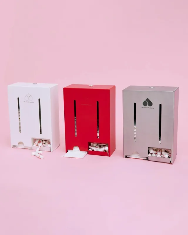 the-female-company-tampon-bindenspender-edelstahl image 1