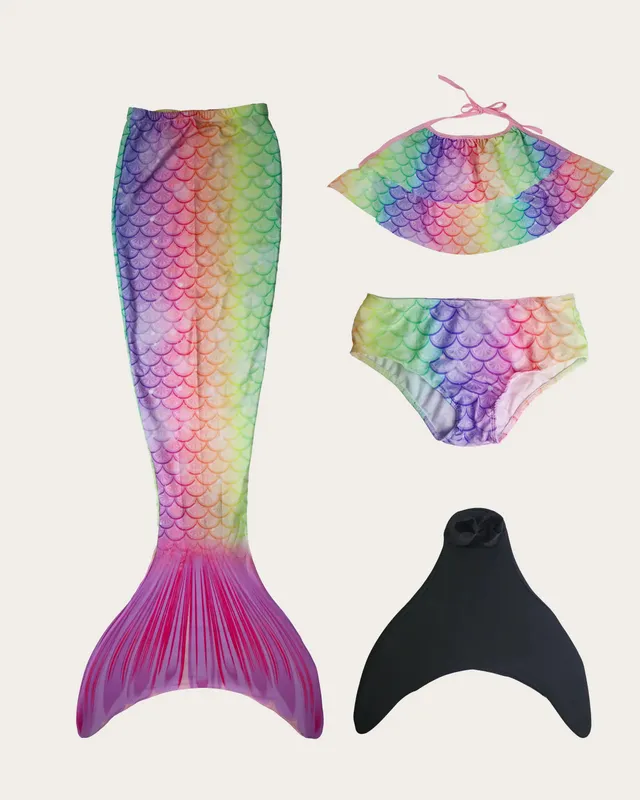 mylily-meerjungfrauenflosse-rainbow-monoflosse-aus-neopren-f-r-kinder-und-teens image 1