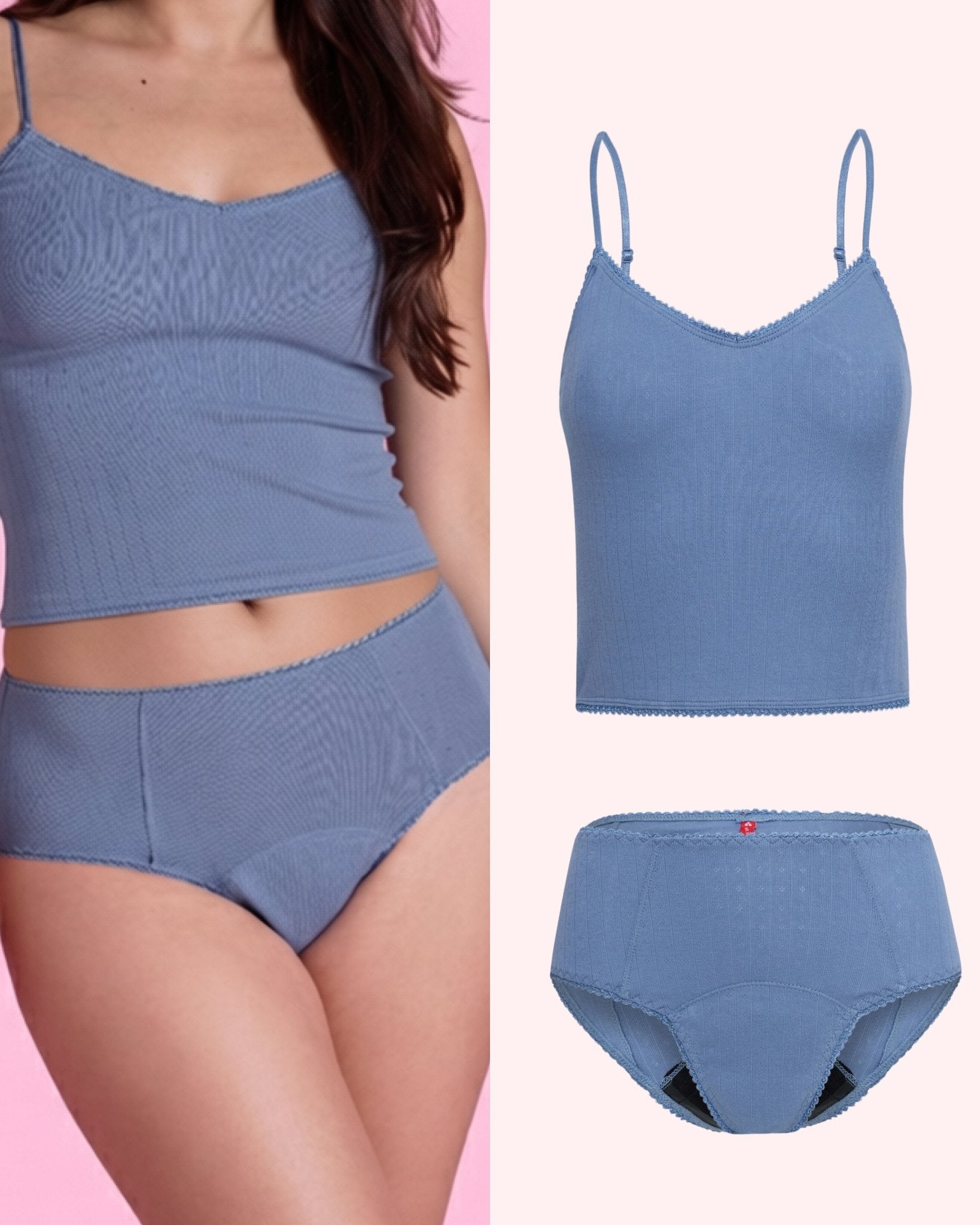 the-female-company-set-pointelle-cropped-top-high-waist-extra-strong image 1
