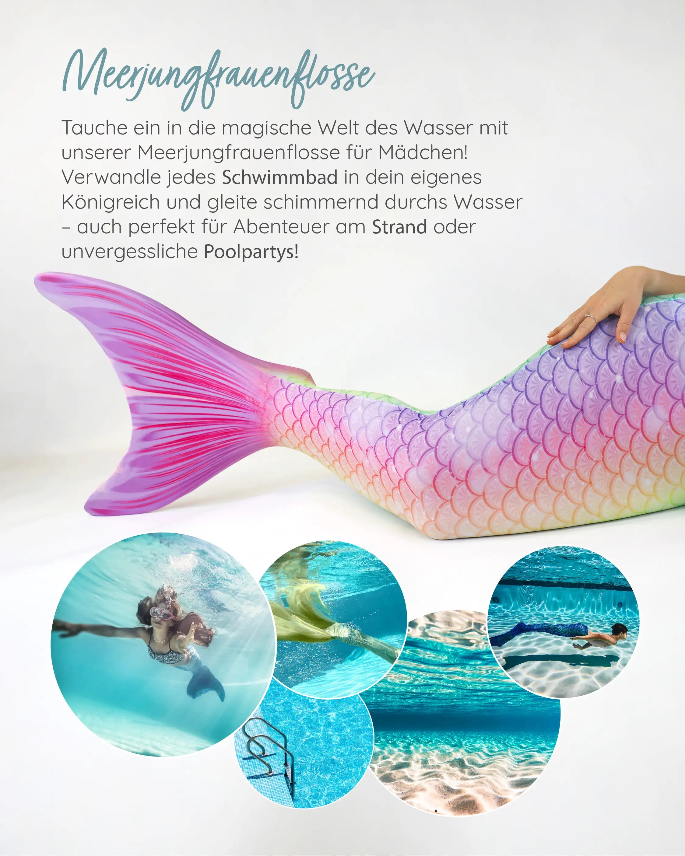 mylily-meerjungfrauenflosse-rainbow-monoflosse-aus-neopren-f-r-kinder-und-teens image 5