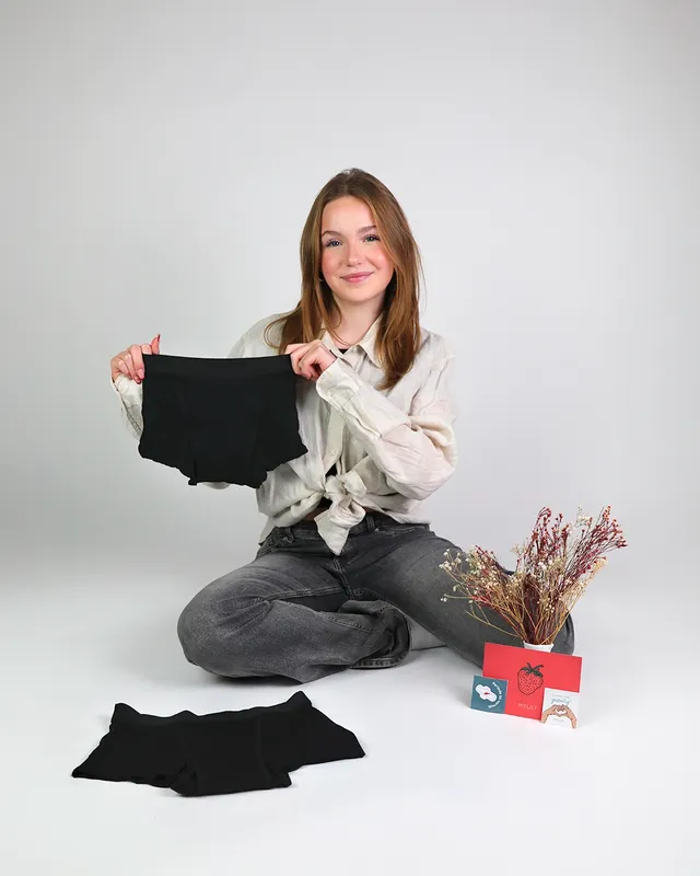 mylily-teens-period-panty-starter-set-basic-2x-boxer-schwarz image 1