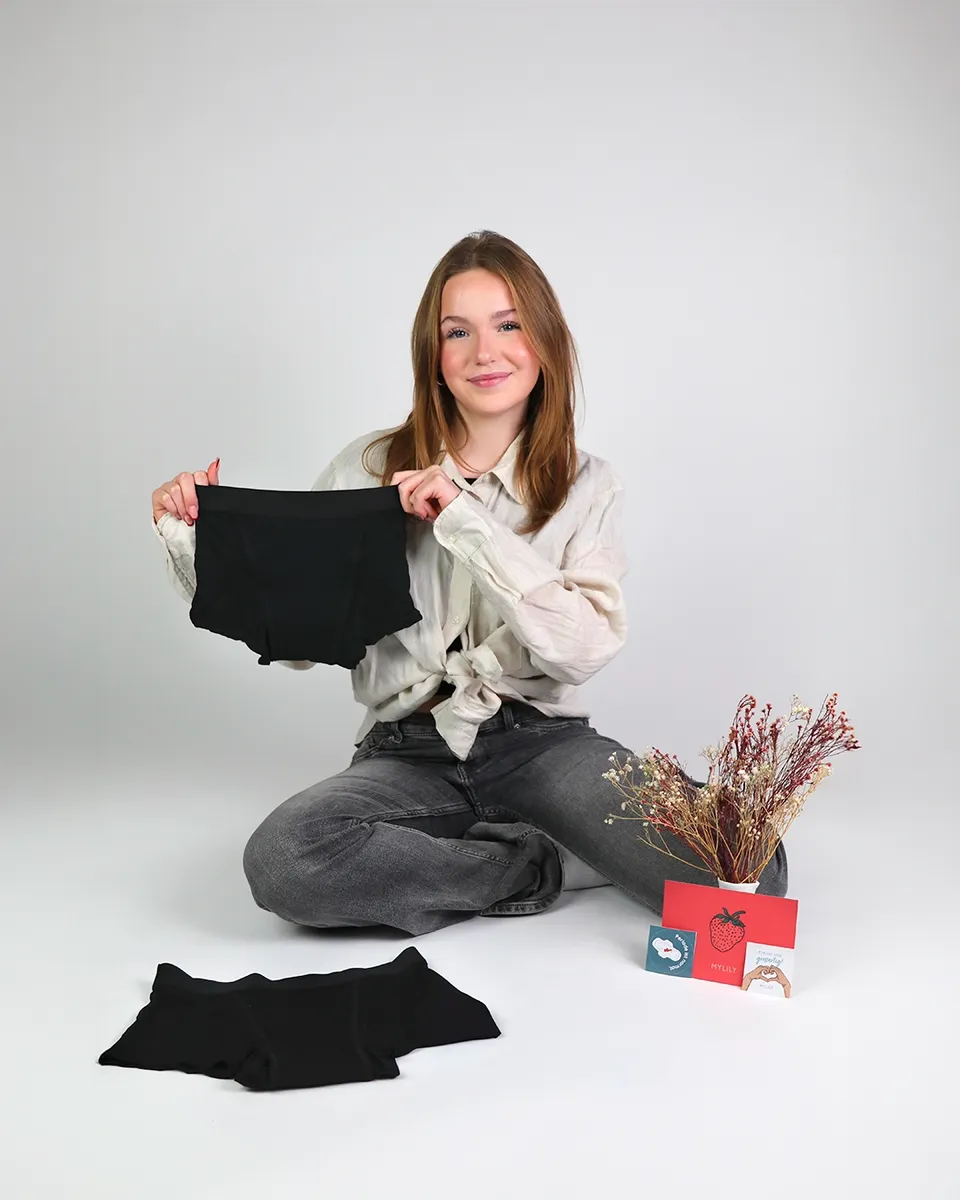 mylily-teens-period-panty-starter-set-basic-2x-boxer-schwarz image 1
