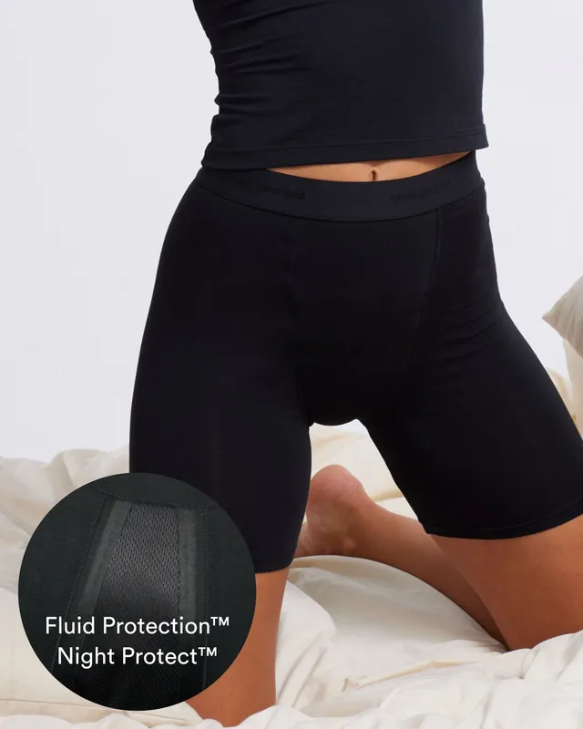 the-female-company-sleep-long-shorts-extra-strong-periodenslip-schwarz image 1