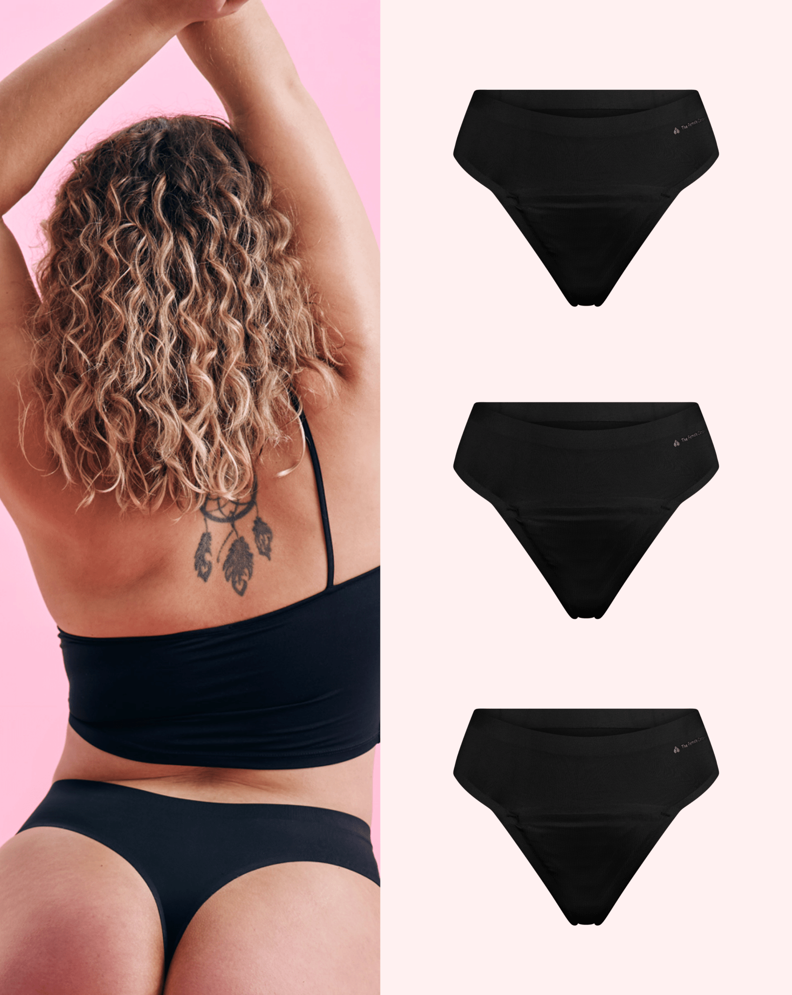 the-female-company-multipack-3x-seamless-tanga-period-panty-set image 1