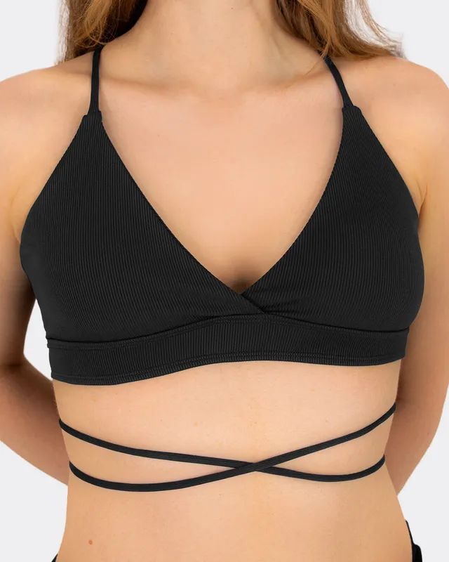 mylily-bikini-oberteil-crinkle-mit-schn-rung-schwarz image 1