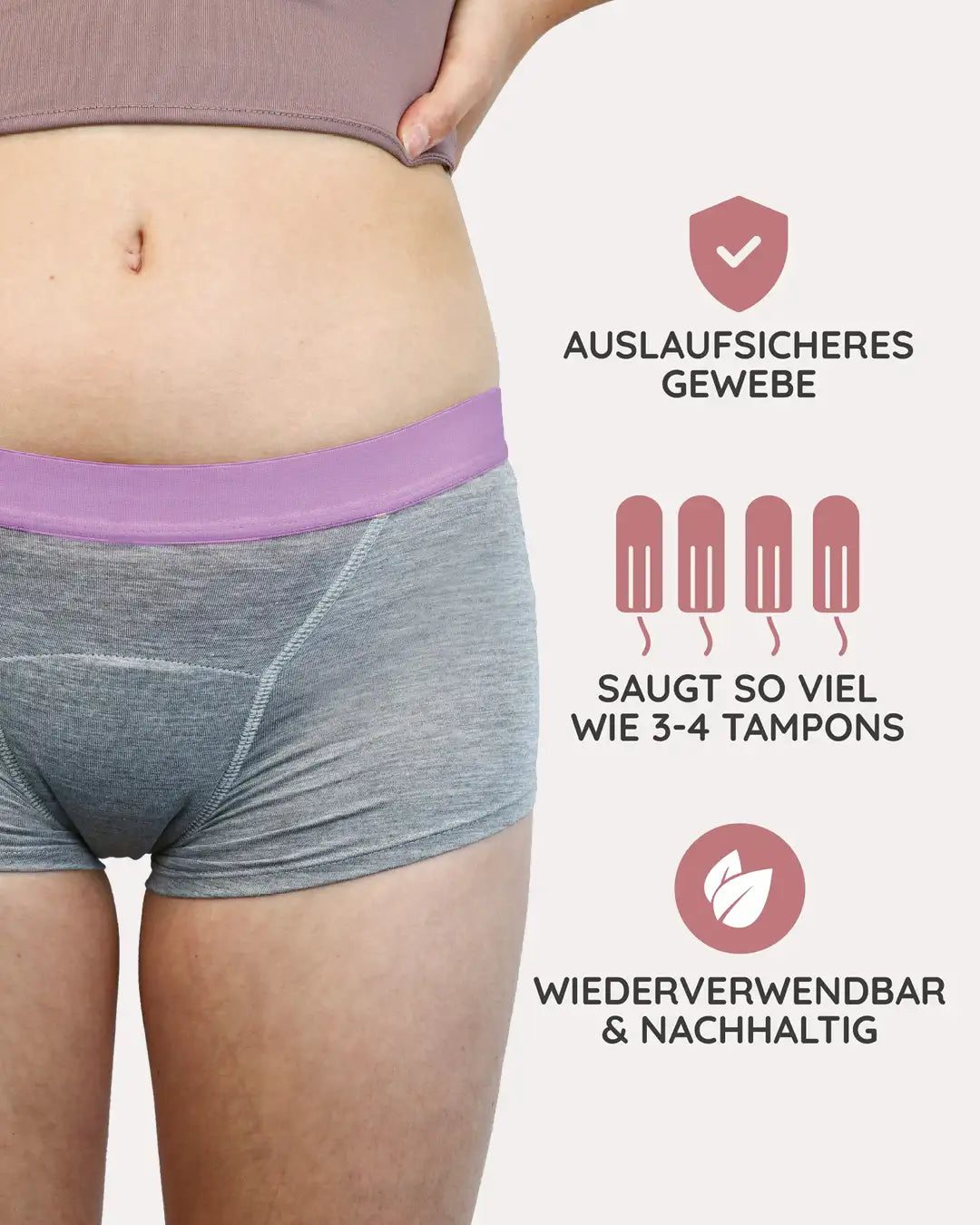 mylily-teens-boxer-slip-grau-periodenunterw-sche-f-r-erste-periode image 3
